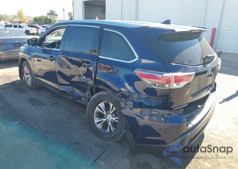2015 Toyota Highlander Xle V6 z USA, uszkodzony, nr VIN 5TDJKRFH9FS115668